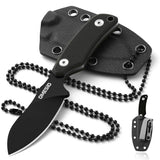Omesio Nessmuk EDC Neck Knife | D2 Steel Full Tang Fixed Blade with Kydex Sheath