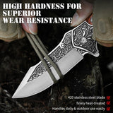 Omesio S-XY  Folding Pocket Knife 420 Steel Steel Pocket Knife