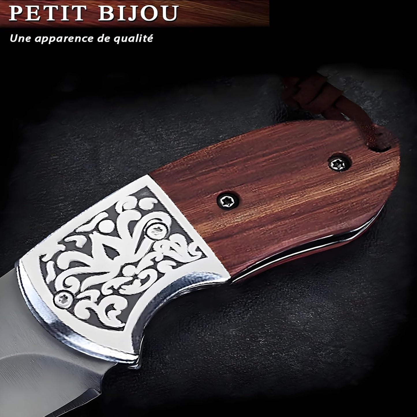 Omesio Mini Wooden Keychain Knife