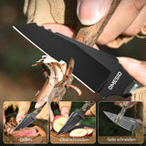 Omesio M-DR17 EDC Neck Knife with Sheath  D2 Steel with G10 Handle
