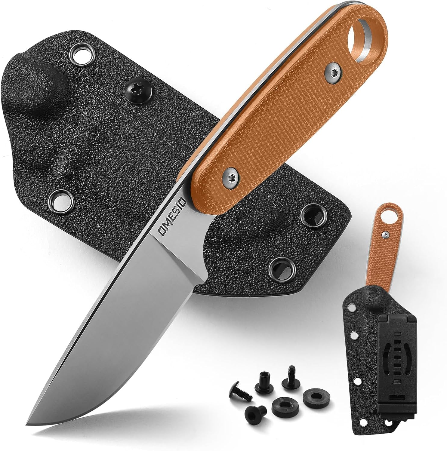 Omesio M-MK Outdoor Knife with 14C28N Steel Blade