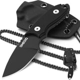 Omesio S-HT Compact D2 Neck Knife with Kydex Sheath