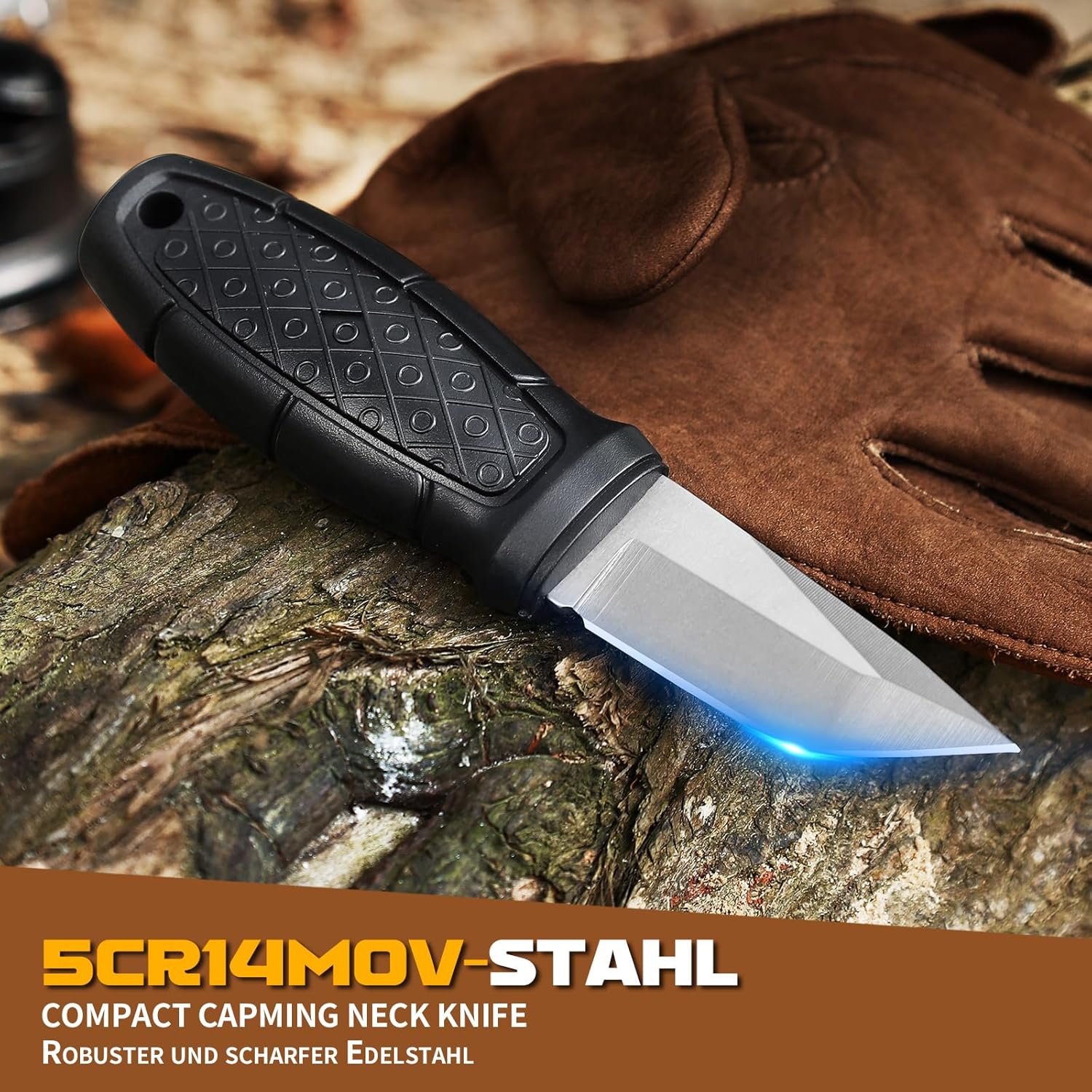 Omesio S-MY21 Tanto Knife, Outdoor Neck Knife