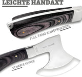 Omesio Mini Survival Axe, Small Outdoor Hatchet, Full-Tang Hand Axe 22.2 cm