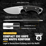Omesio M-LL ixed Blade Knife 3.54" Blade D2 Steel Tactical Knife