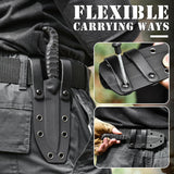 Omesio M-FT 7.6" EDC Fixed Blade Knife with Kydex Sheath