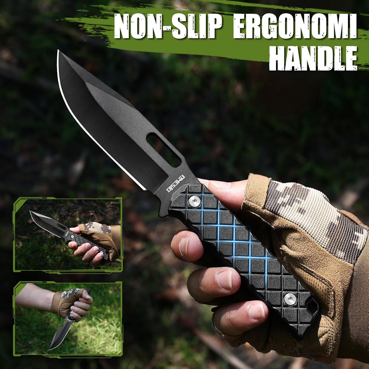 Omesio M-PJ21 Survival Knife with Kydex Sheath