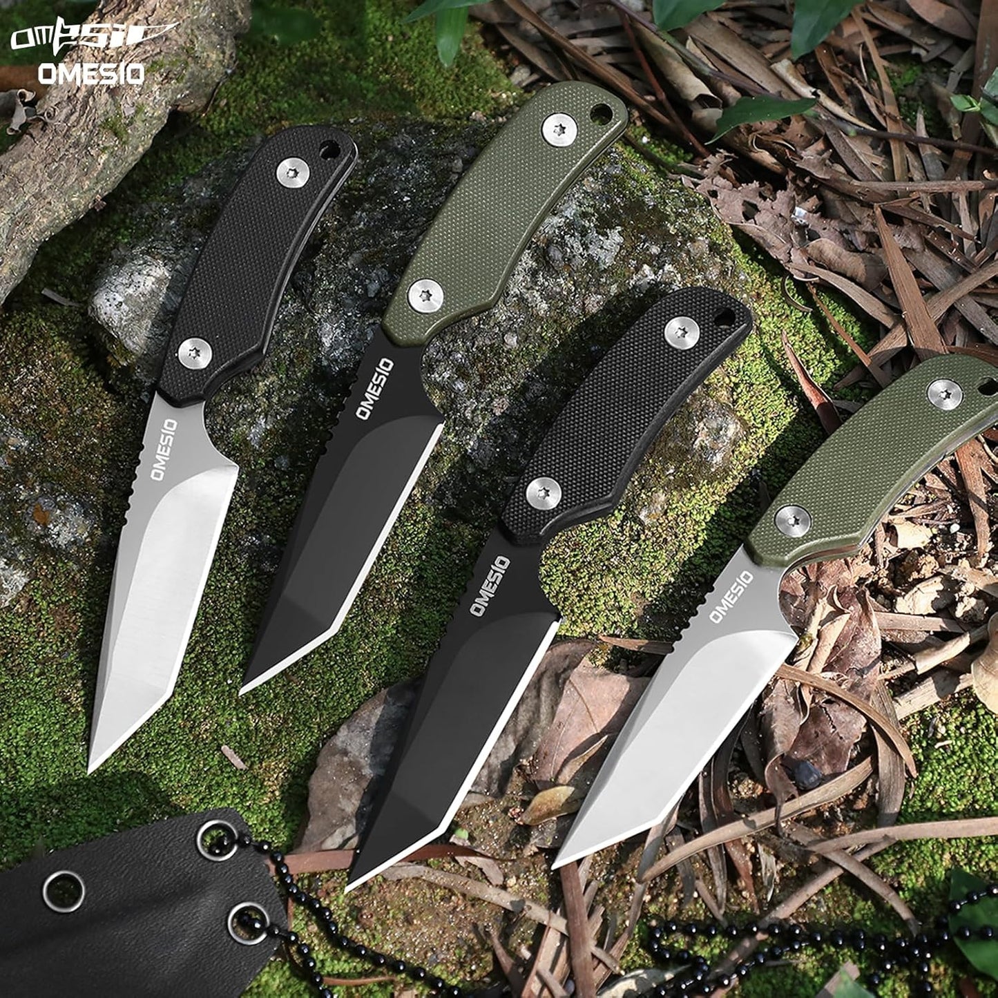 Omesio Tactical D2 Fixed Blade EDC Neck Knife
