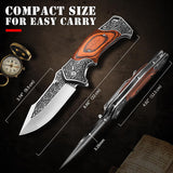 Omesio S-XY  Folding Pocket Knife 420 Steel Steel Pocket Knife