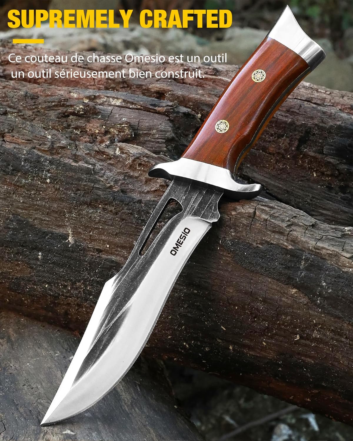 Omesio  L-MR15H Outdoor Survival Knife with Sheath