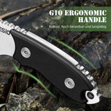 Omesio S-HT Compact D2 Neck Knife with Kydex Sheath