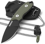 Omesio S-HT Compact D2 Neck Knife with Kydex Sheath