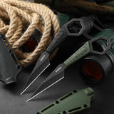 Omesio Compact Full Tang EDC Neck Knife | Black
