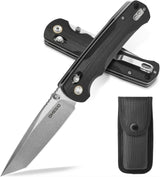 Omesio S-LB Tanto  Pocket Knife, 3.31" 14C28N Steel Axis Lock Knife