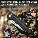 Omesio S-LB  EDC Folding Pocket Button Lock Knife