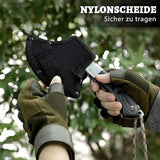 Omesio Mini Survival Axe, Small Outdoor Hatchet, Full-Tang Hand Axe 22.2 cm