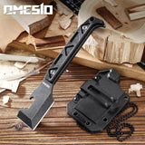 Omesio D2 Steel Neck Knife | Full-Tang EDC Blade with Kydex Sheath