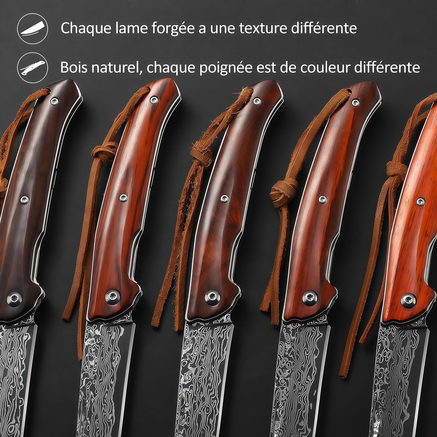 Omesio Heritage Damascus Folding Knife | VG10 Steel & Handcrafted Wood Handle