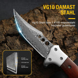 Omesio Hand-Forged Damascus Folding Knife – 67 Layers of VG10 Steel