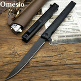 Omesio EDC Slim Tanto Knife | Blocco del rivestimento e apertura a flipper