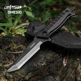 Coltello da sopravvivenza Omesio Tanto con fodero in Kydex,