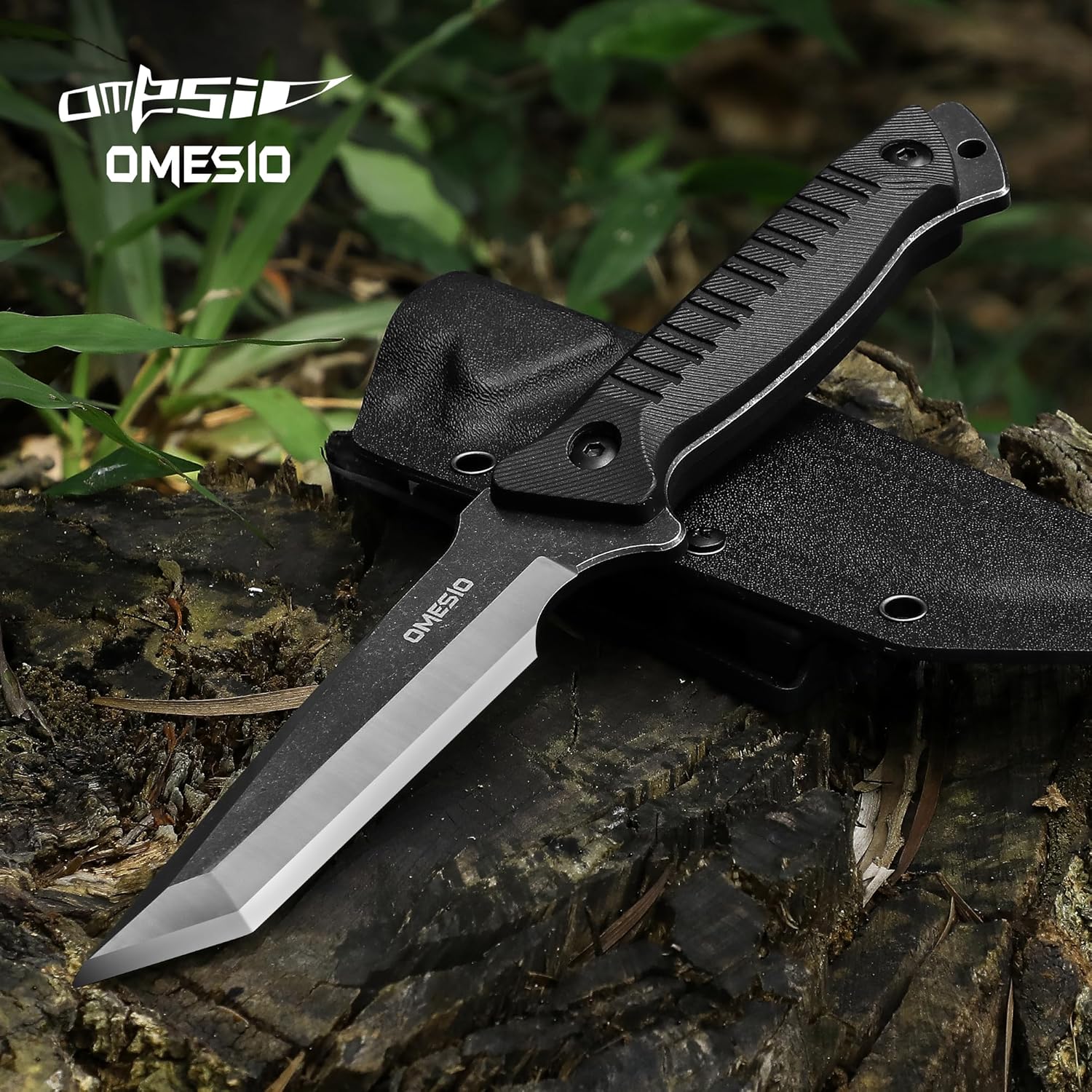 Coltello da sopravvivenza Omesio Tanto con fodero in Kydex,