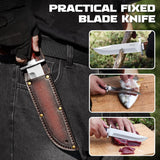 Omesio L-KB Straight Back Outdoor Hunting  Knife with Sheath