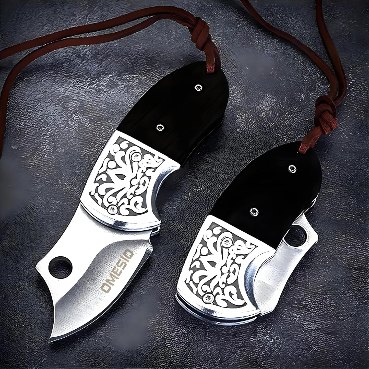 Omesio Mini Wooden Keychain Knife