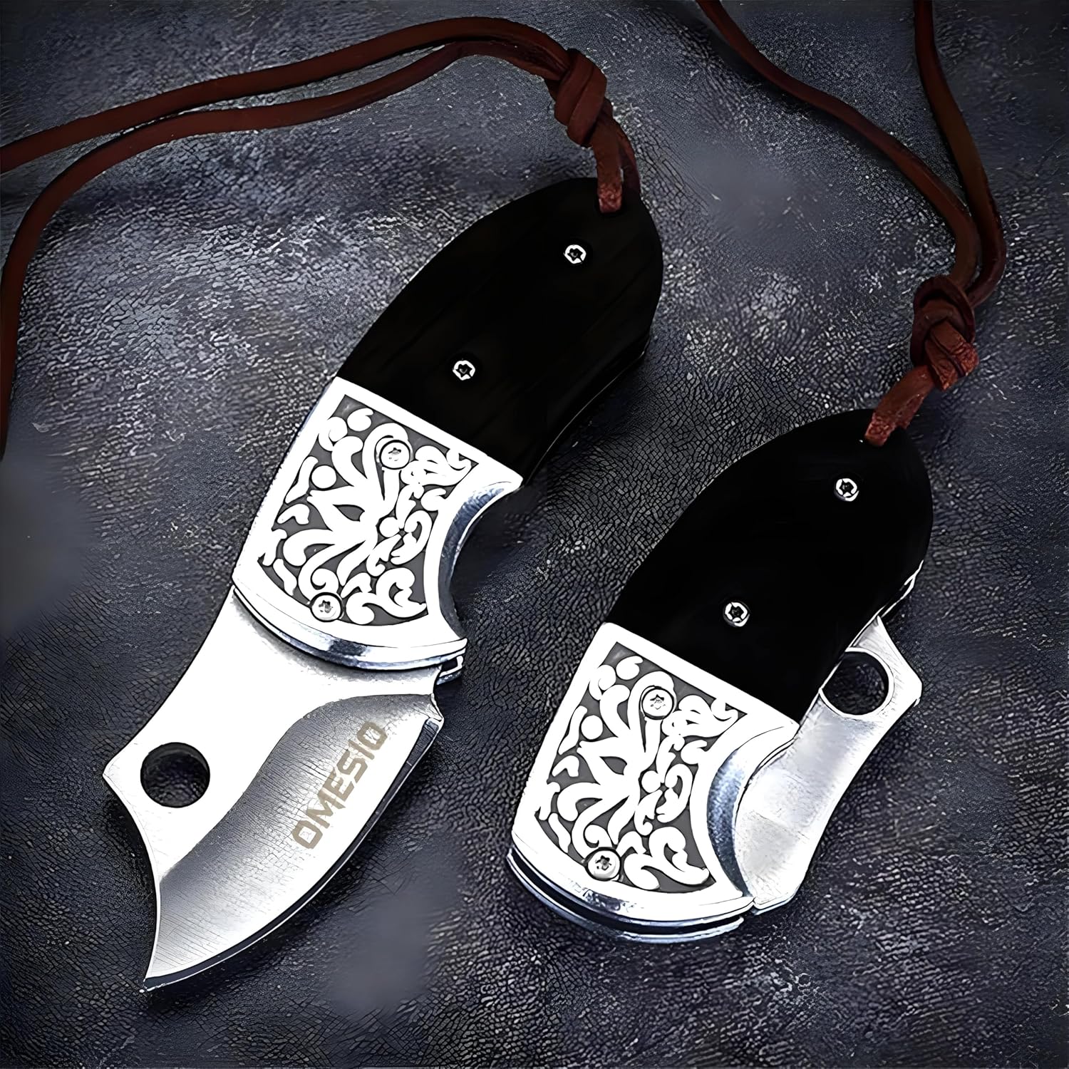 Omesio Mini Wooden Keychain Knife