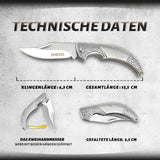 Omesio Mini Folding Knife, 8.5 cm Small Two-Handed Pocket Knife