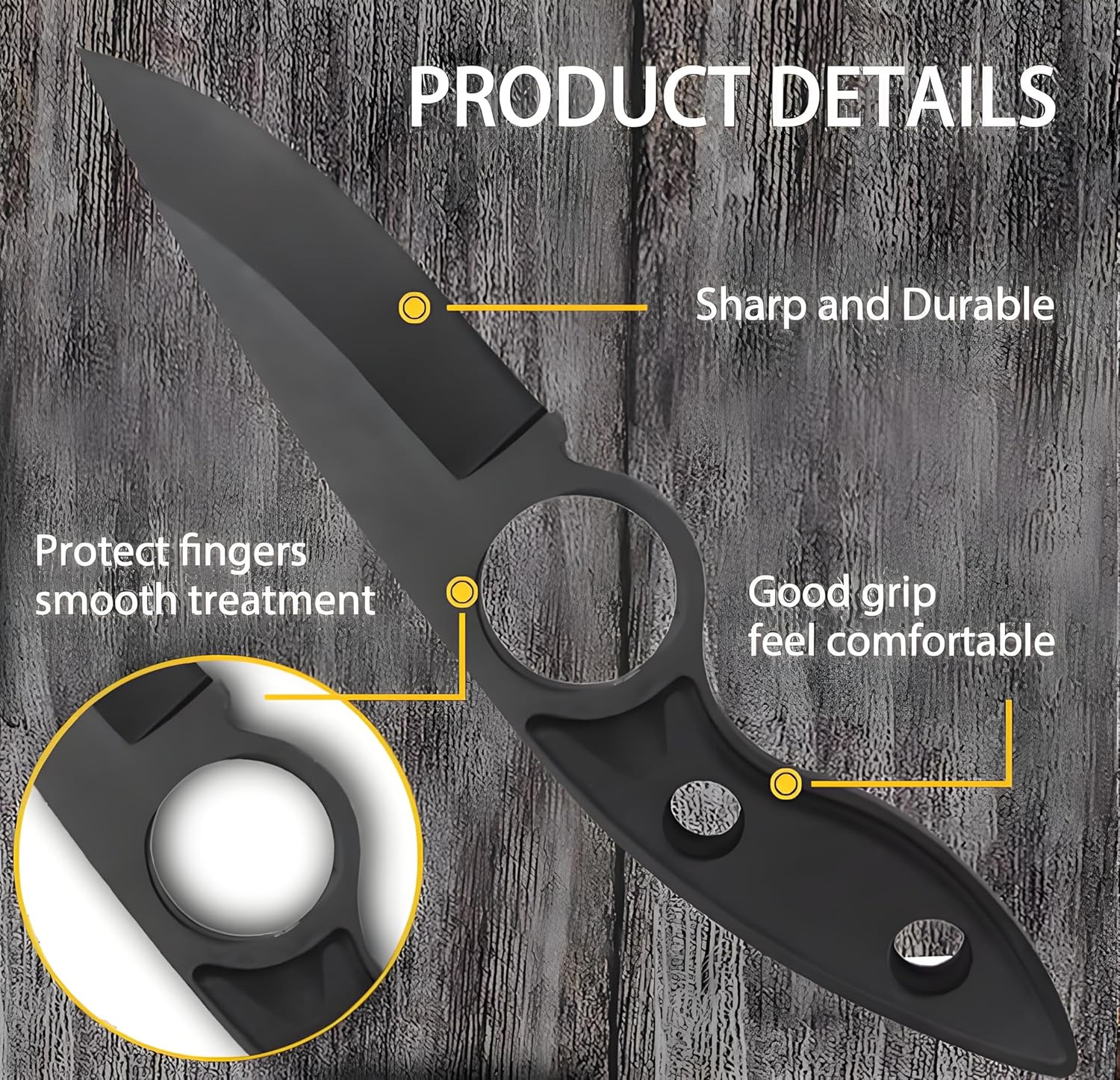 Coltello a lama fissa Omesio Compact D2 con fodero in Kydex