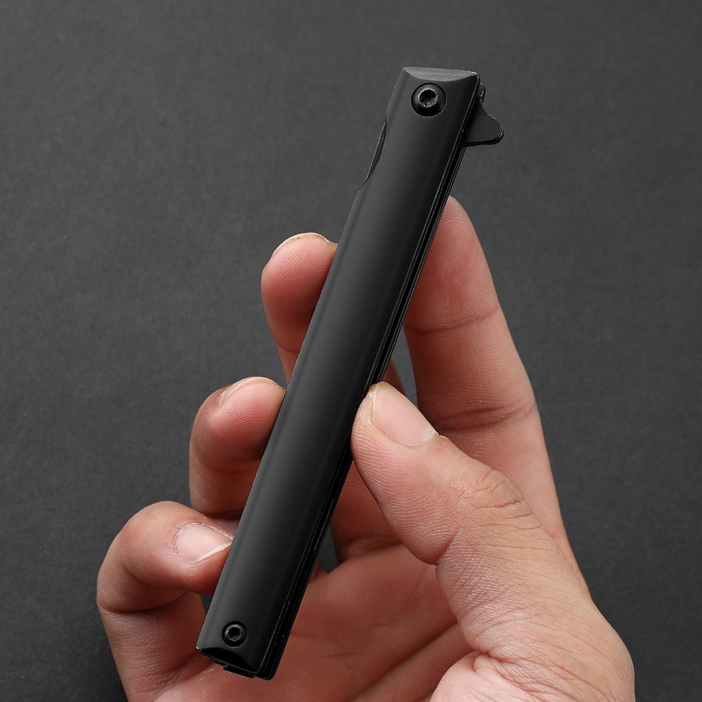 Omesio EDC Slim Tanto Knife | Liner Lock & Flipper Open