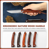 Omesio Handcrafted Damascus Steel Folding Knife