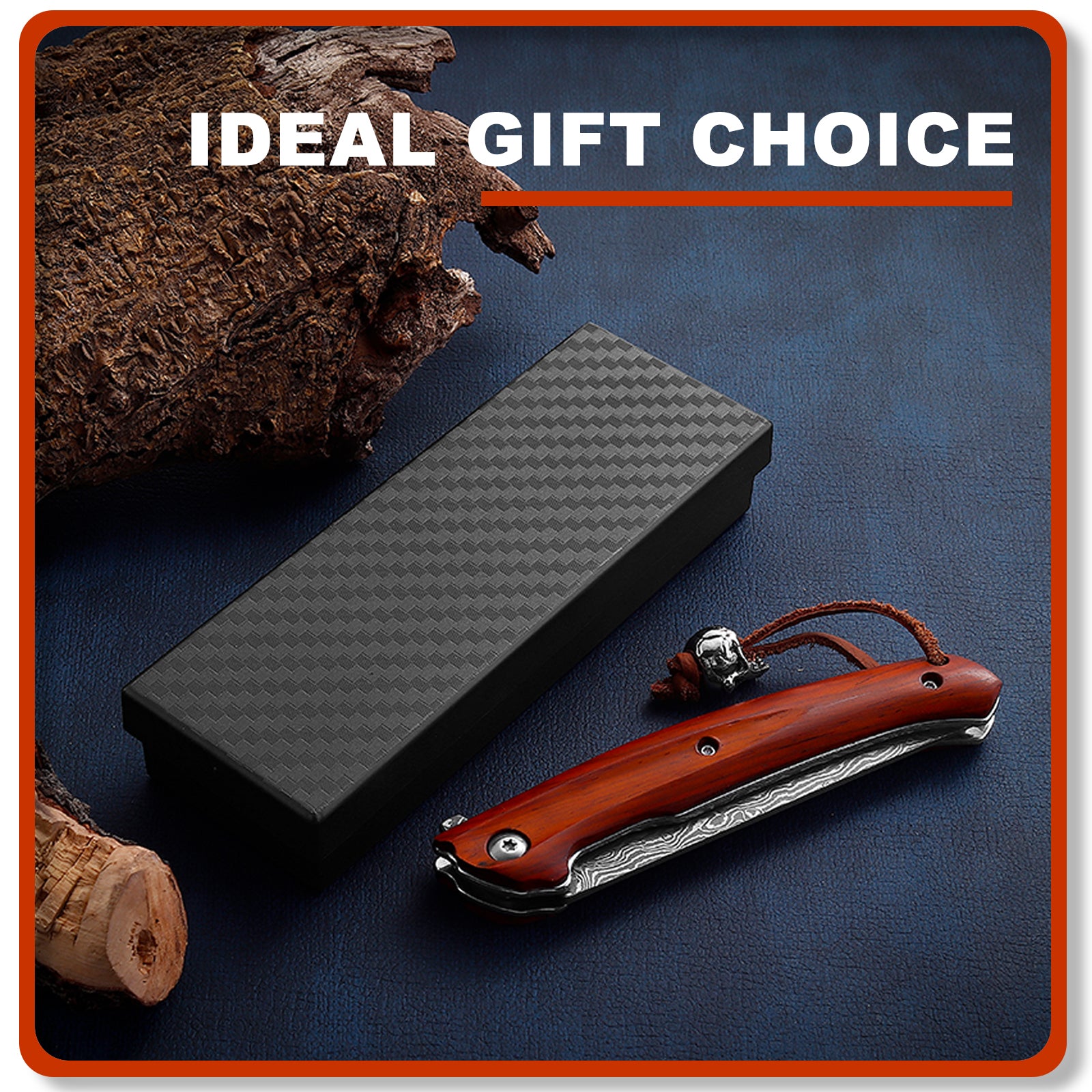 Omesio Handcrafted Damascus Steel Folding Knife