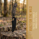 Omesio Fixed Blade Pocket Knife Dual Color G10 Handle Camp Gear