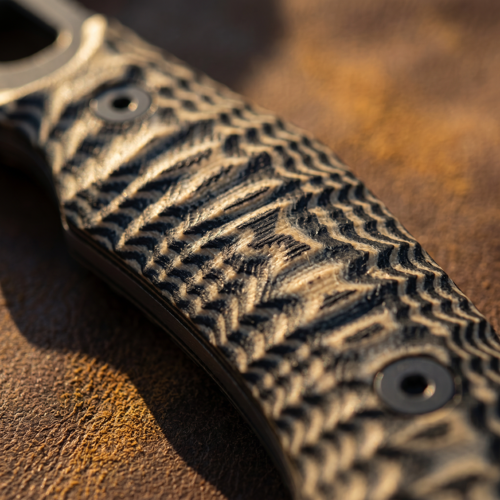 Omesio Fixed Blade Pocket Knife Dual Color G10 Handle Camp Gear