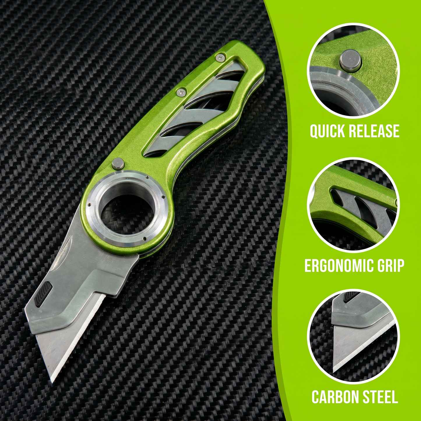 Omesio Mechanical Multi Angle Folding Knife Pocket Utility Tool
