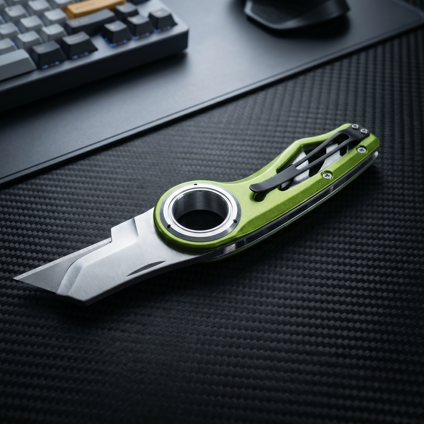 Omesio Mechanical Multi Angle Folding Knife Pocket Utility Tool