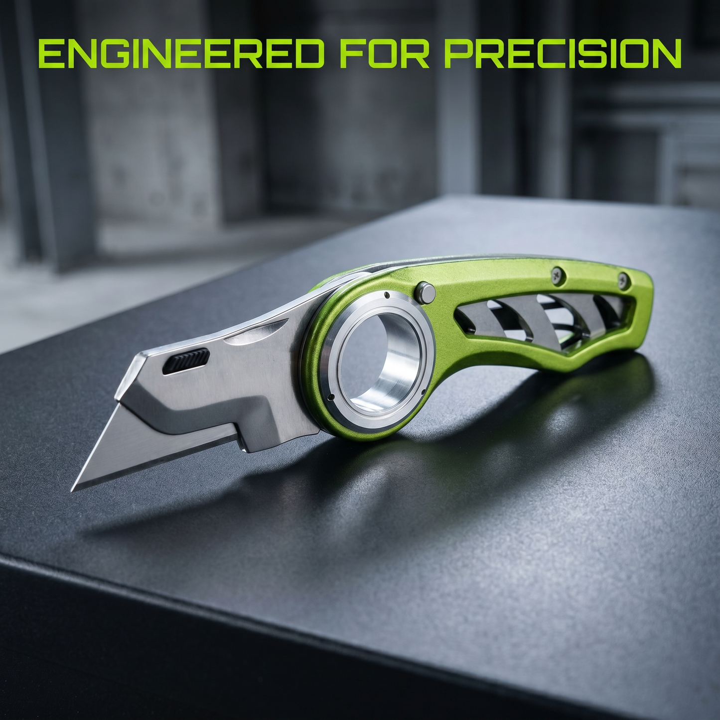 Omesio Mechanical Multi Angle Folding Knife Pocket Utility Tool