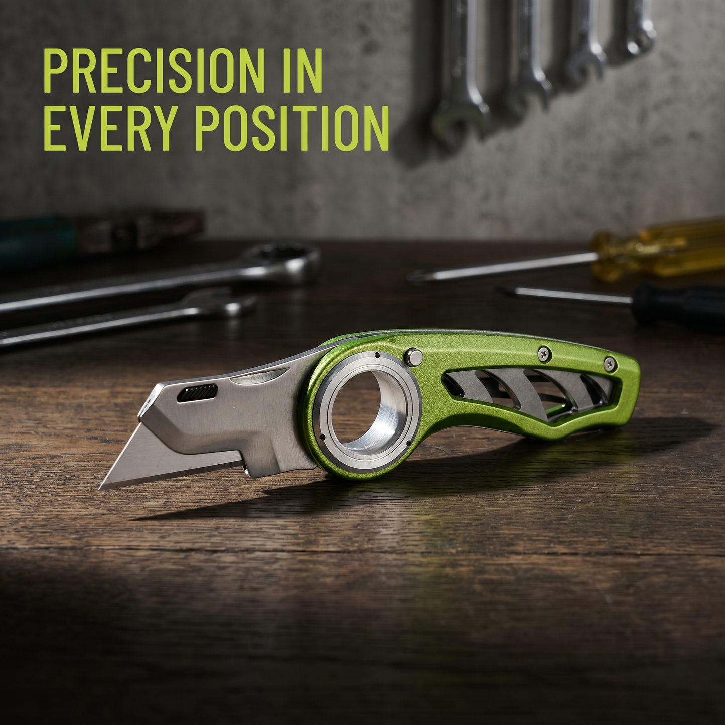 Omesio Mechanical Multi Angle Folding Knife Pocket Utility Tool