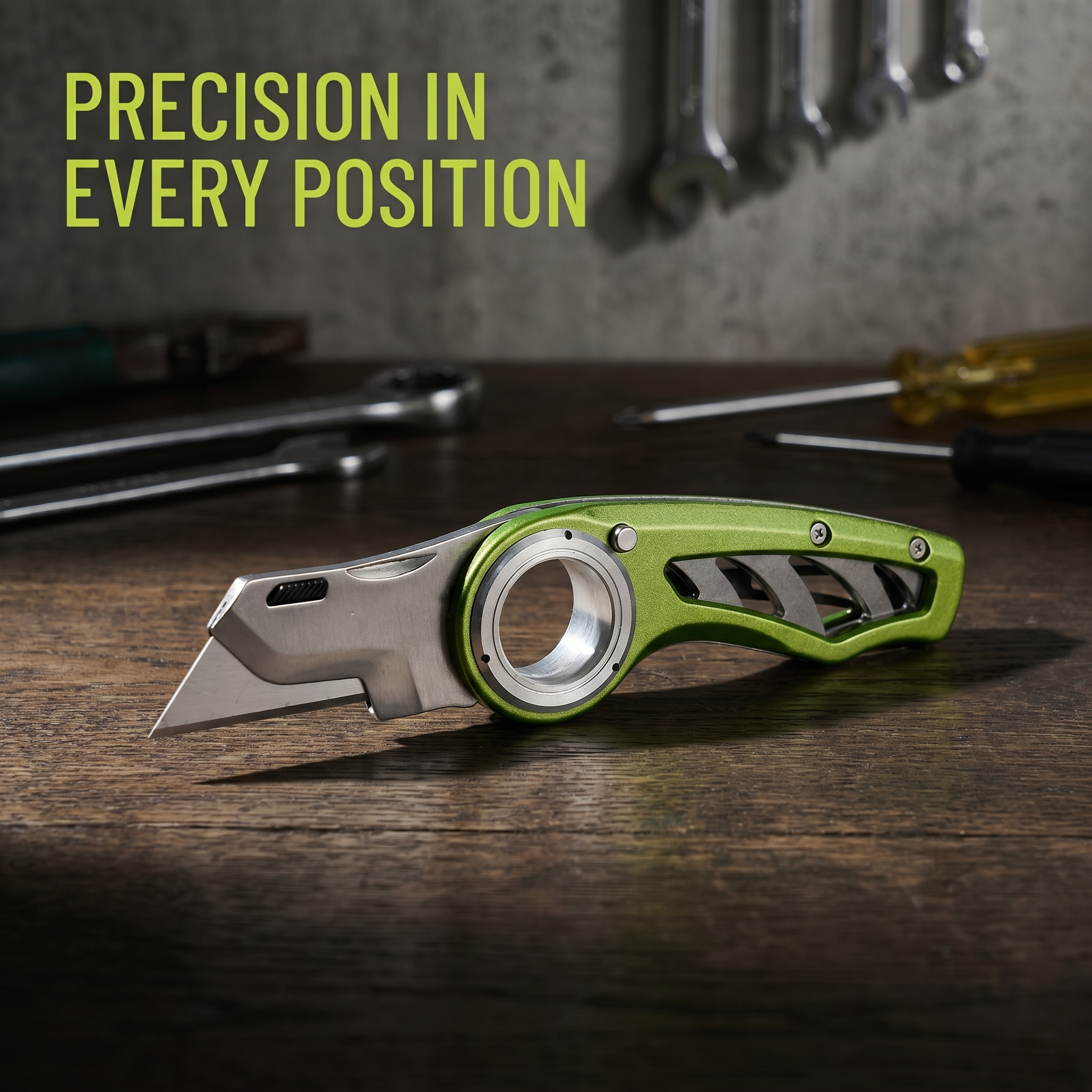 Omesio Mechanical Multi Angle Folding Knife Pocket Utility Tool