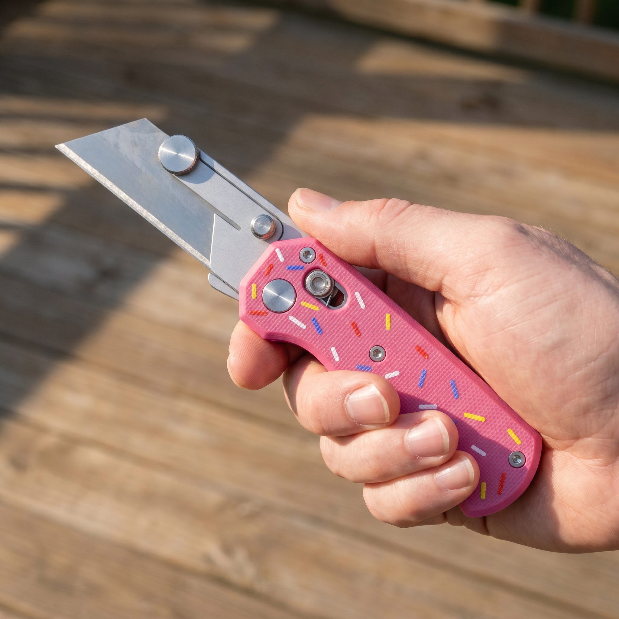 Omesio Fixed Blade Utility Pocket Knife with Non Slip G10 Handle