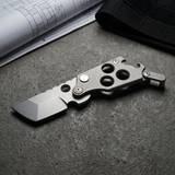 Omesio Retractable Folding Pocket Knife with Keychain Bottle Opener
