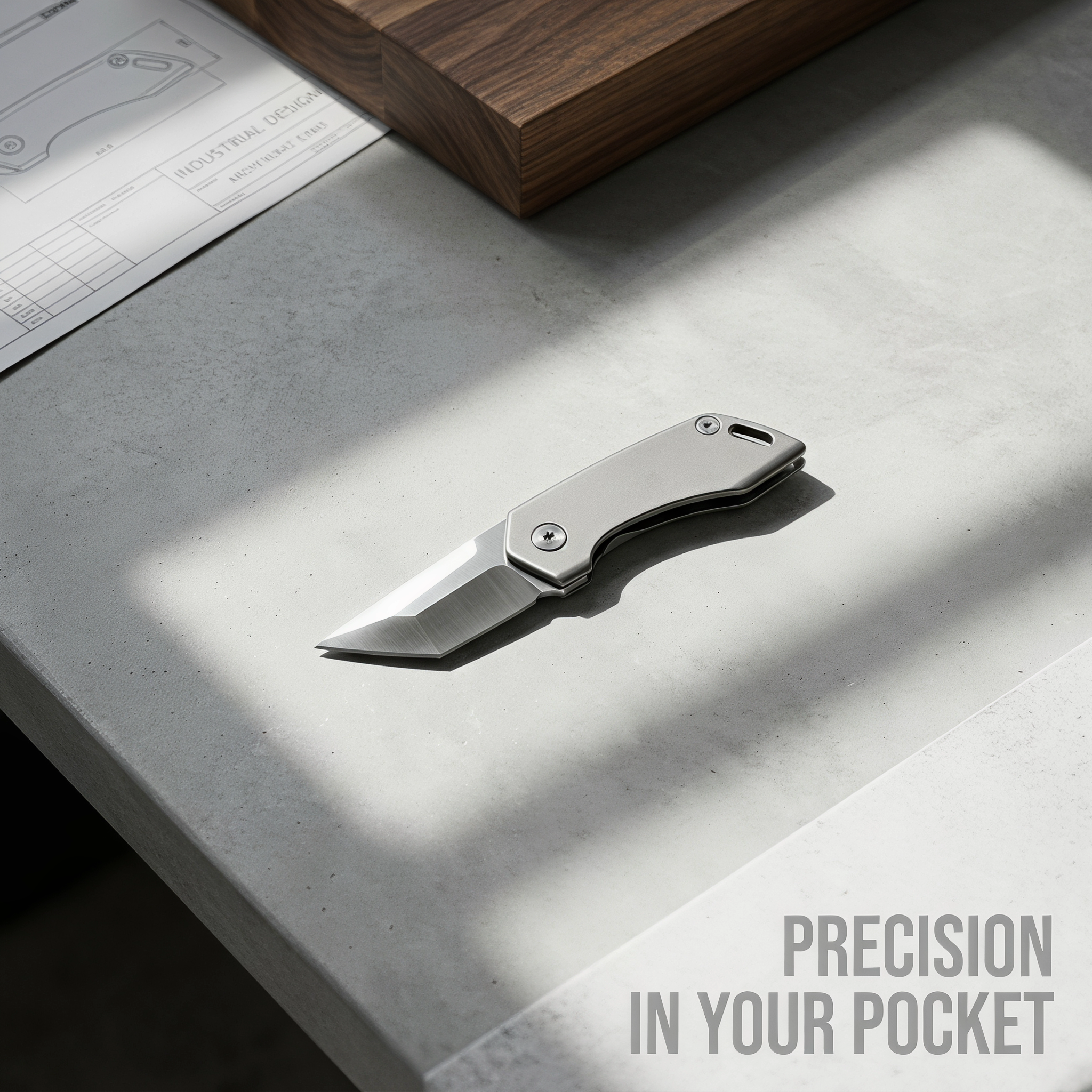 Omesio Titanium D2 Steel EDC Pocket Knife Bottle Opener 4.21"