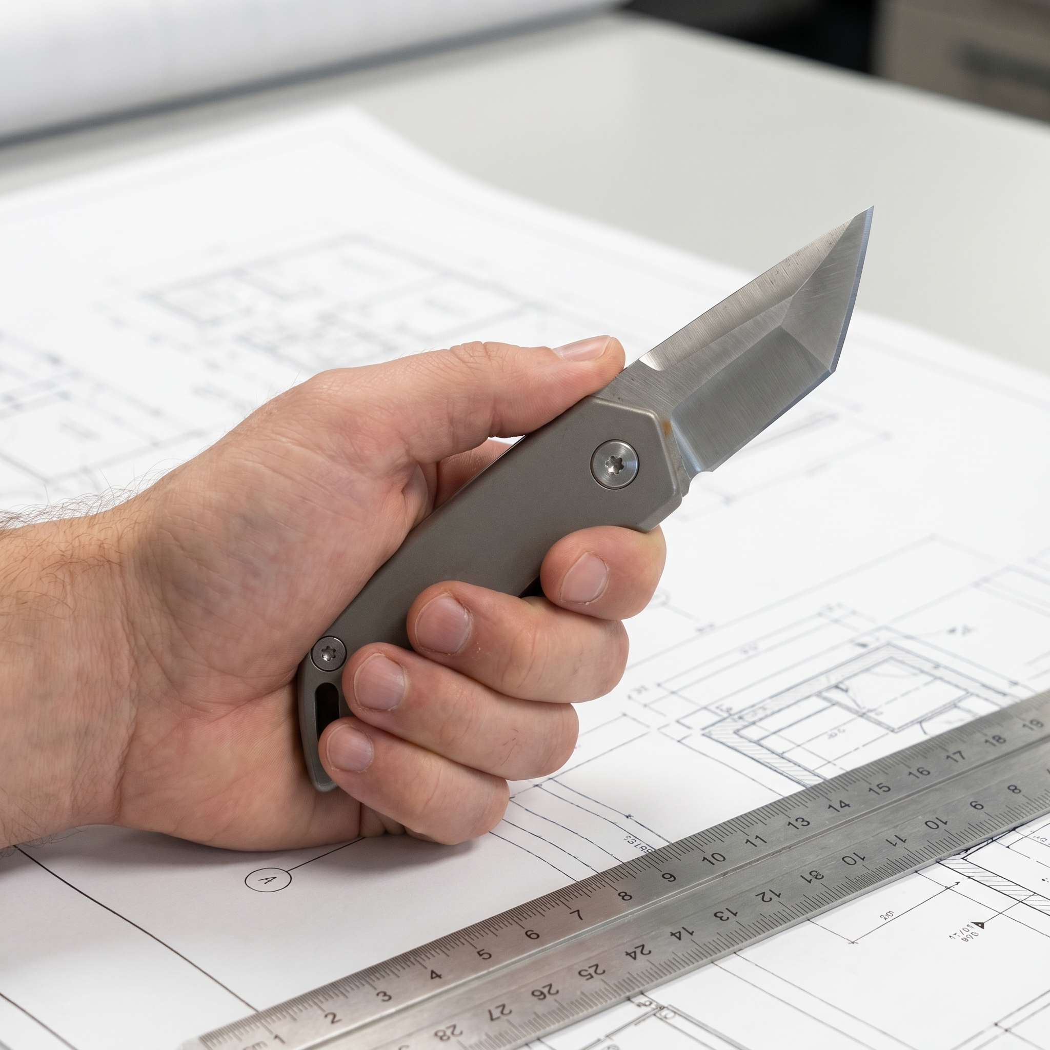 Omesio Titanium D2 Steel EDC Pocket Knife Bottle Opener 4.21"