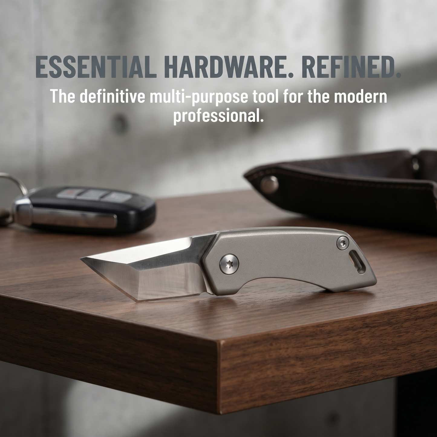 Omesio Titanium D2 Steel EDC Pocket Knife Bottle Opener 4.21"
