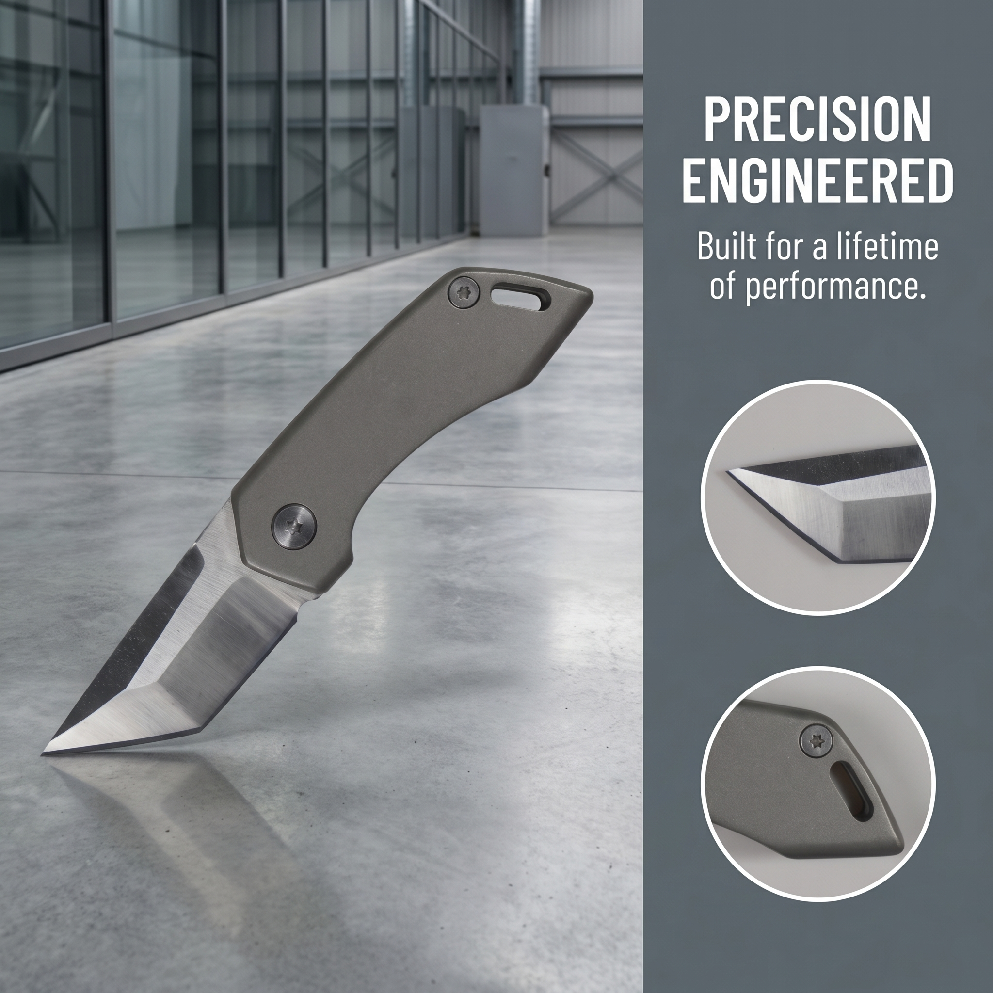 Omesio Titanium D2 Steel EDC Pocket Knife Bottle Opener 4.21"