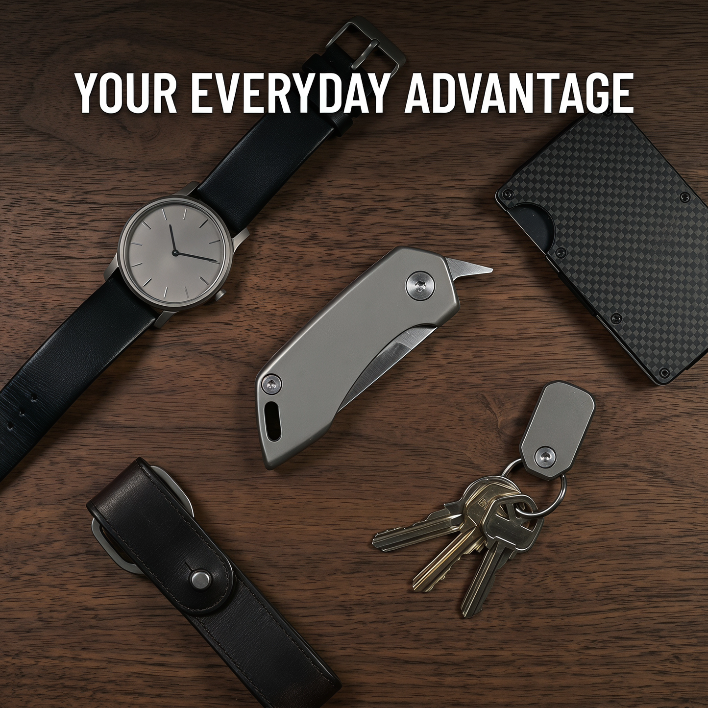 Omesio Titanium D2 Steel EDC Pocket Knife Bottle Opener 4.21"
