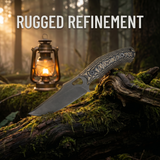 Omesio Fixed Blade Pocket Knife Dual Color G10 Handle Camp Gear