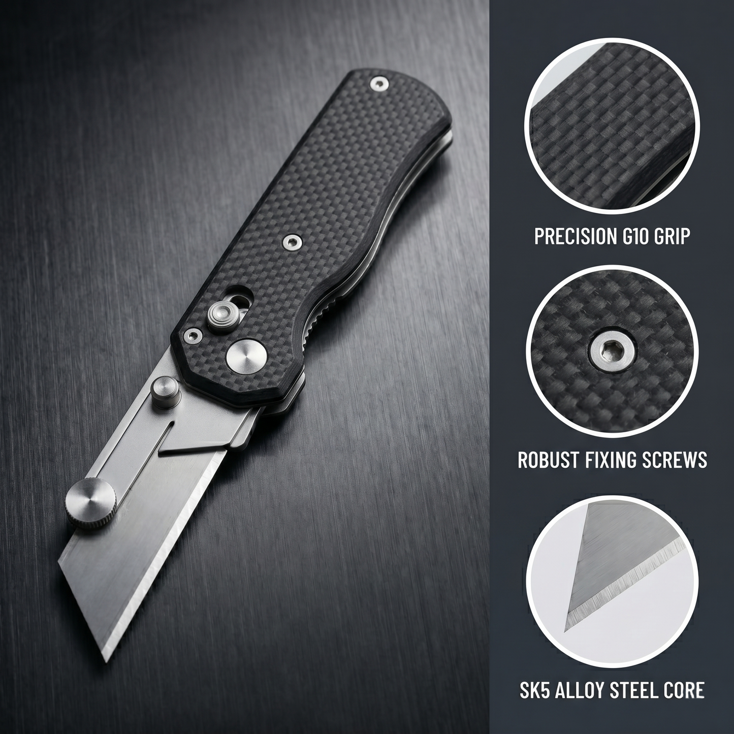 Omesio SK5 Steel Pocket Knife Compact EDC Utility Tool 5.51"